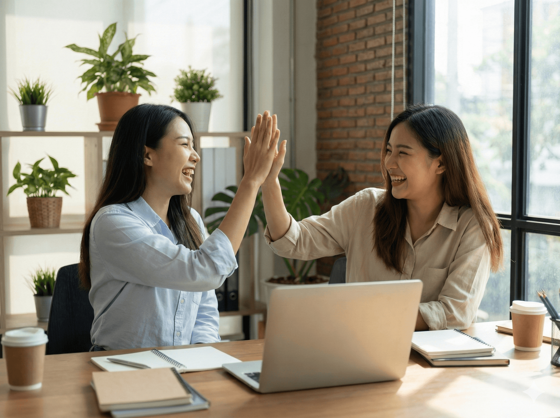 Team of financial advisors collaborating in a modern office