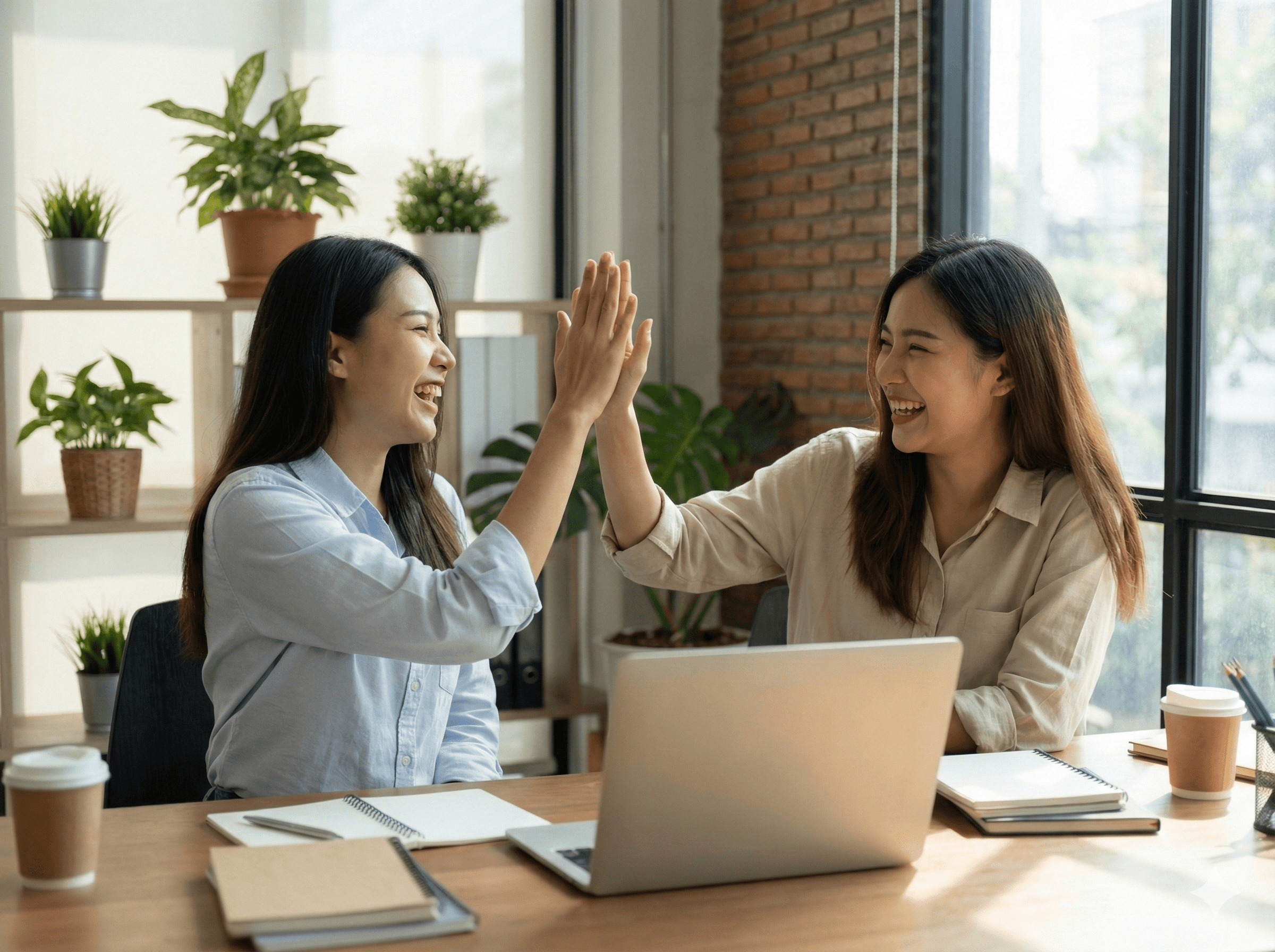 Team of financial advisors collaborating in a modern office