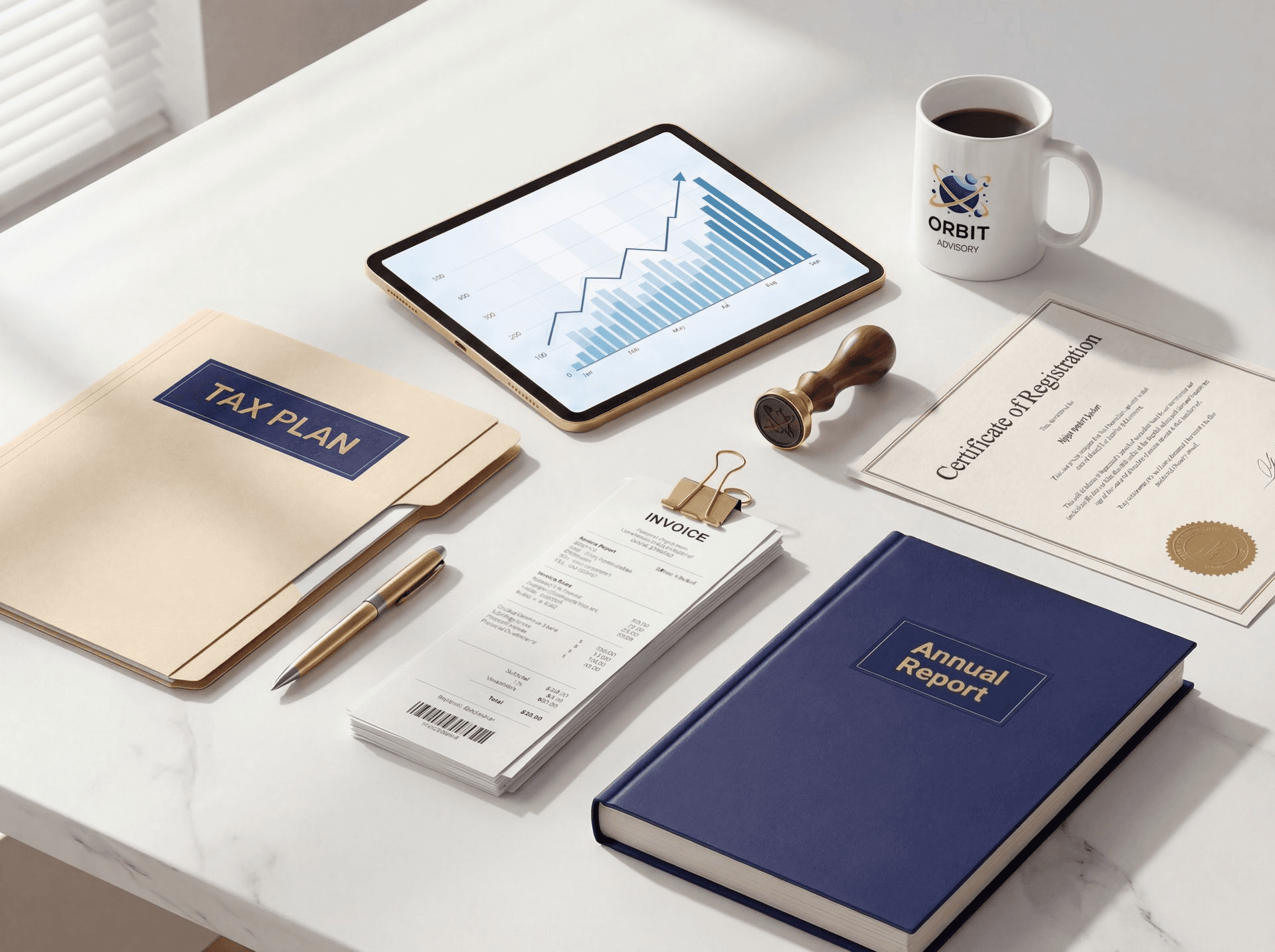 Orbit Advisory abstract graphic